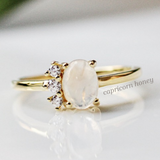 "Chloe" Moonstone Stacking Ring