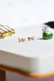 gold cat studs