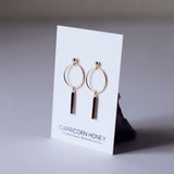 Medium Circle & Bar Earrings