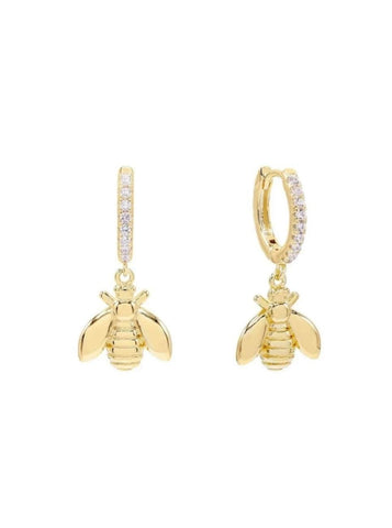 Bee Bright Hoop Huggie Earrings