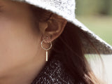 Medium Circle & Bar Earrings