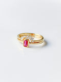 Rhodolite Ring Set