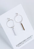 Medium Circle & Bar Earrings