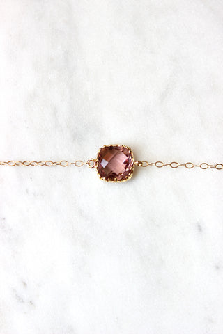 Rose Quartz Gold Bracelet